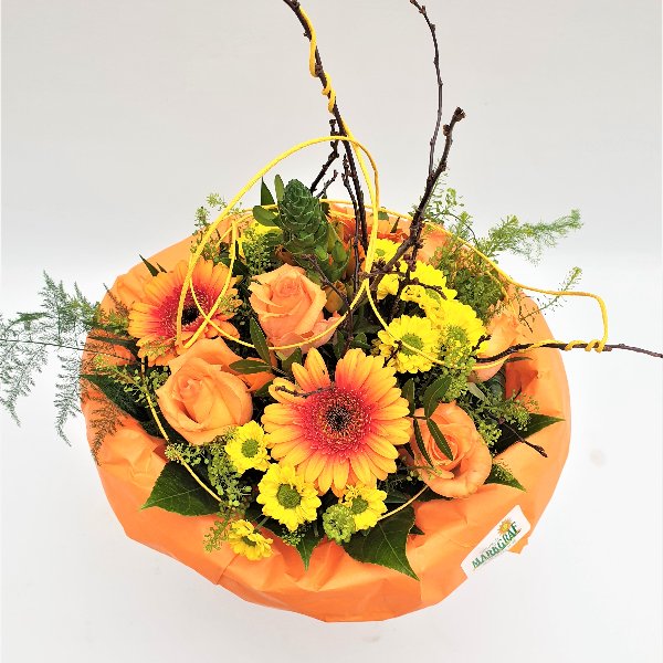 Blumenstrauß gelb/orange/grün Bild 1